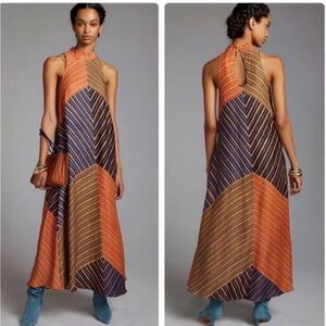Farm Rio Anthropologie Chevron Maxi Dress
